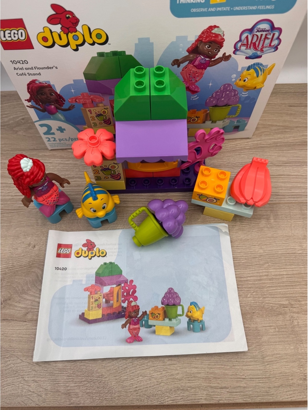 LEGO DUPLO Disney 10420 Ariel Flounder Cafe Complete Box